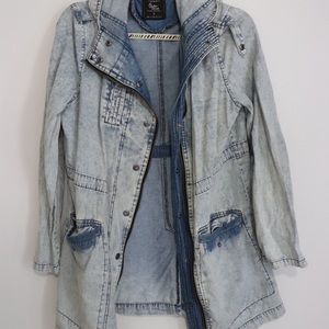 Distressed jean jacket!